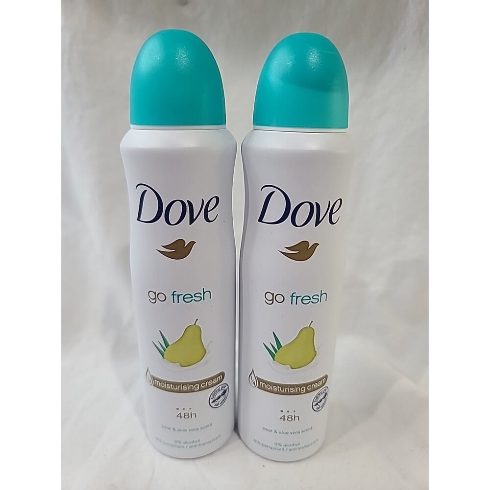 Dove Go Fresh Pear & Aloe Antiperspirant Deodorant Spray48 Hour 150 mL 2 Pk